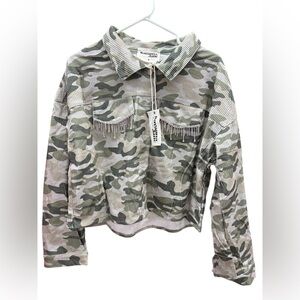 Savanna Jane Camouflage Fringe Jacket